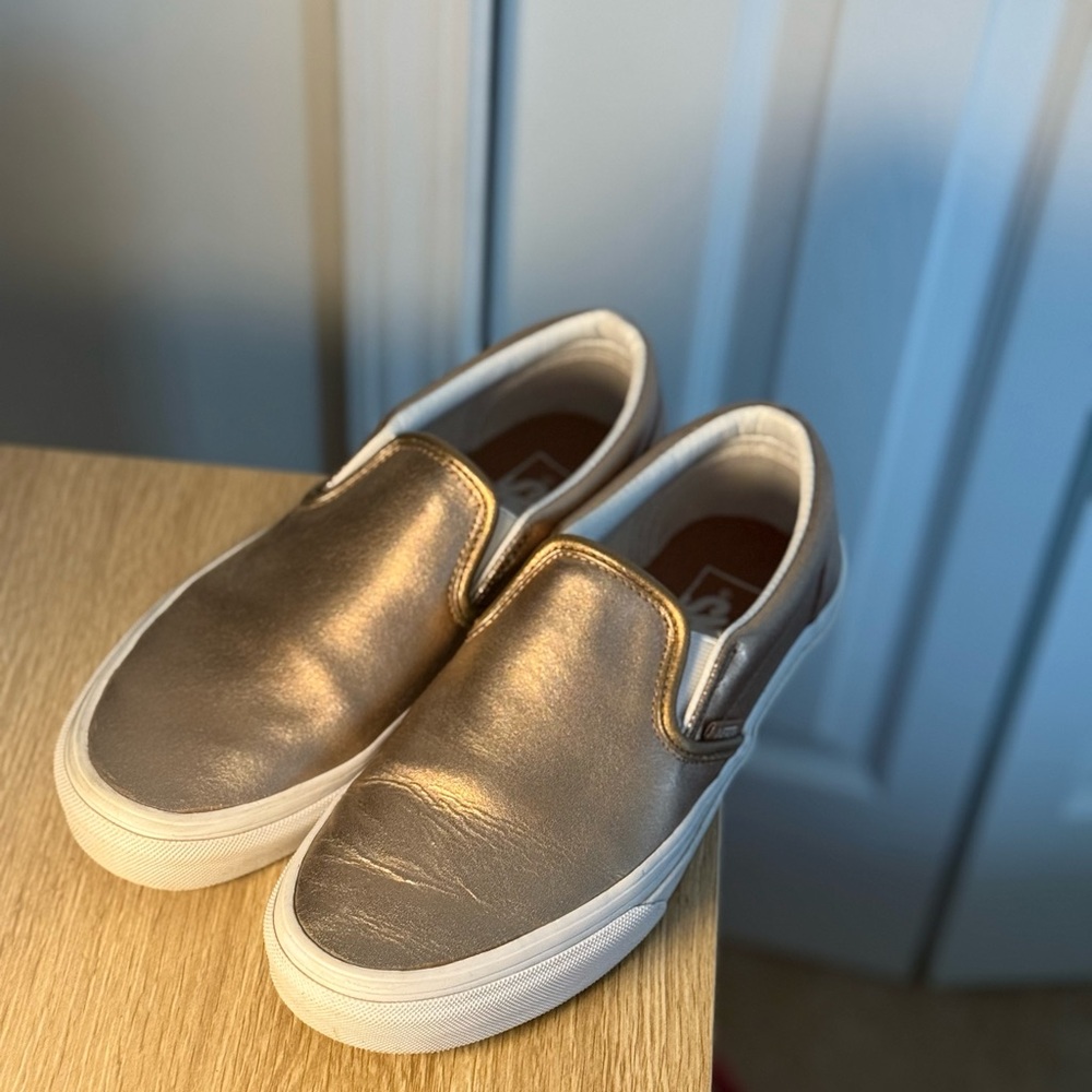 Metallic Slip-On Sneakers